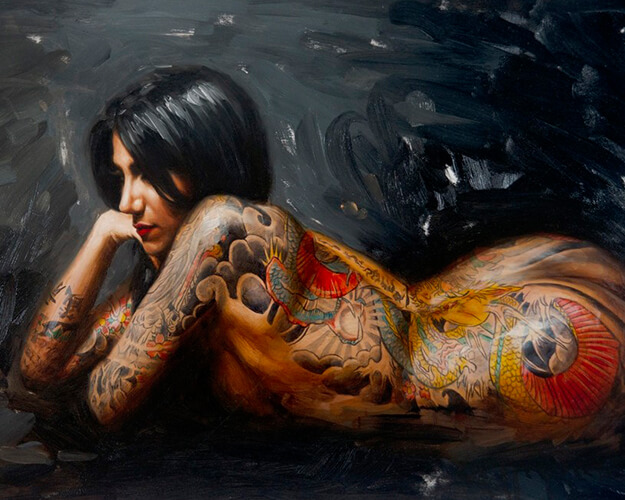 The art of tattoo painting